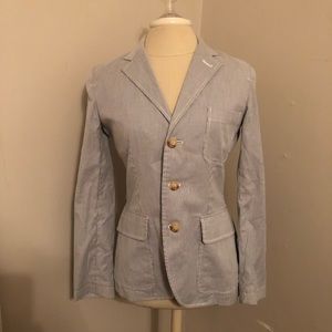 Ralph Lauren Cotton Pinstriped Blazer Size 6